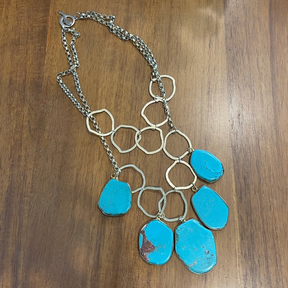 ANTHROPOLOGIE - Turquoise Layered Necklace